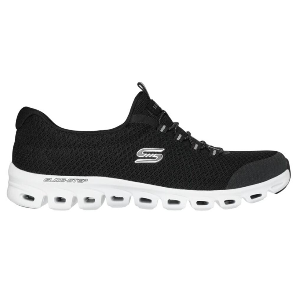 SKECHERS Women's Glide Step Resilience in Black/White, Size 9.5